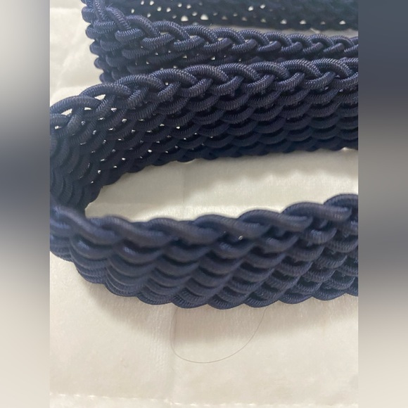 Maus&Hoffman Navy Blue Hand Braided Elastic Belt S 42. Measurement 44inches. - Picture 4 of 11
